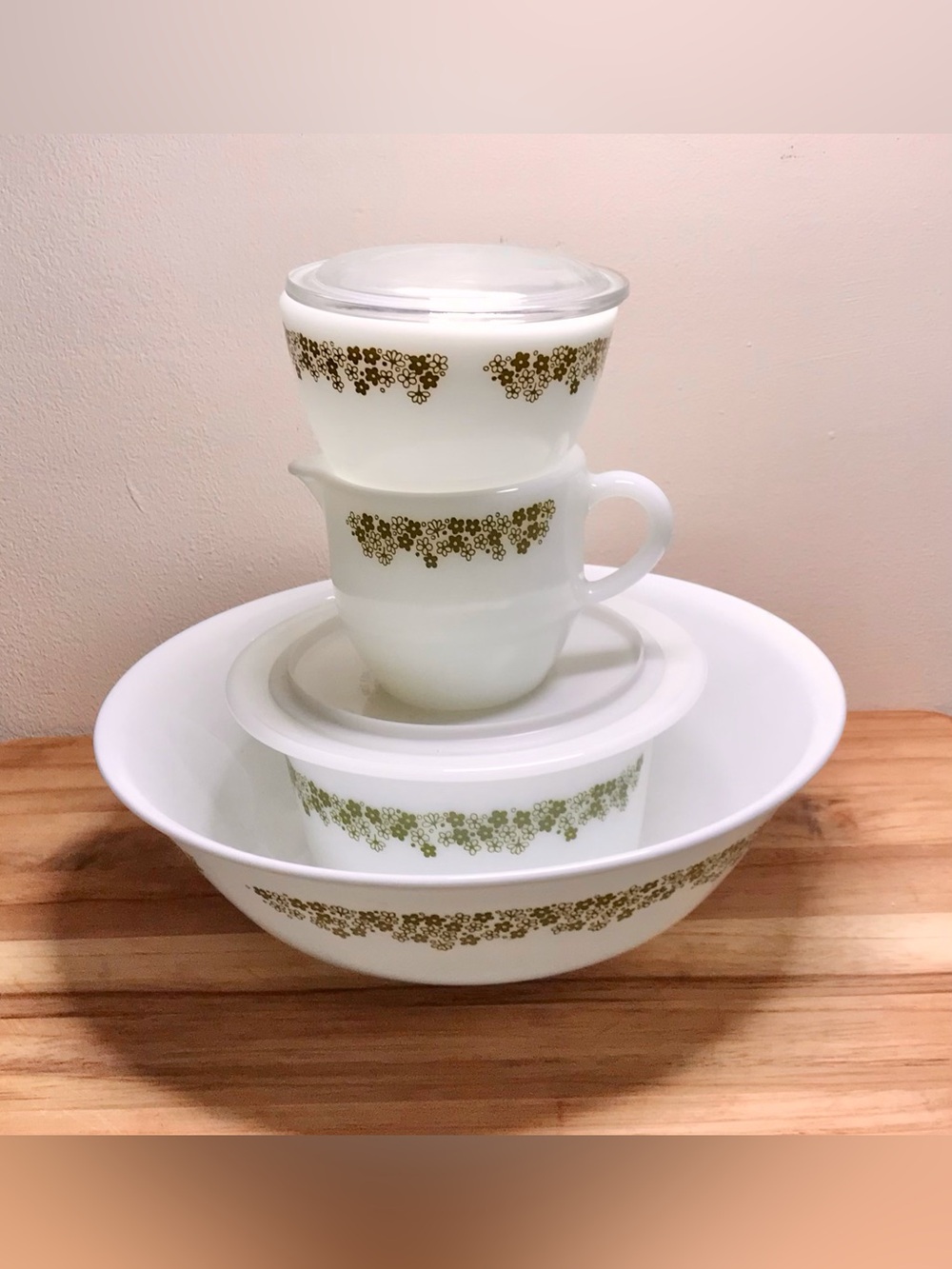Vintage Corelle CORNINGWARE Pyrex Daisy Prnt Butter Dish Lids Cream Sugar Bowl - Picture 1 of 16